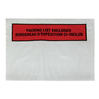 Packing List Envelope, 7" L x 5-1/2" W, Backloading Style Superchem Industries