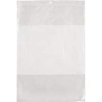 White Block Poly Bags, Reclosable, 12" x 9", 2 mils Superchem Industries