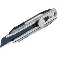Knife with Ratchet Lock, 18 mm, Carbon Steel, Heavy-Duty, Aluminum Handle Superchem Industries