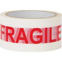 "Fragile" Box Sealing Tape, Hot Melt Adhesive, 2 mils, 48 mm (2") x 100 m (328') Superchem Industries