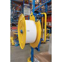 Strapping Dispenser, Polyester/Steel/Polypropylene Straps, 16"/8" Core Dia., 3"/8"/6" Roll Width Superchem Industries