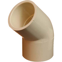 Flowguard Gold&reg; 45° Elbow Fitting, Standard, CPVC, 1/2" Superchem Industries