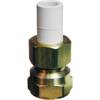 Transition Adapter, 1/2" Dia., Brass/CPVC Superchem Industries