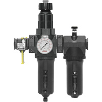 Automatic Drain Filter, Regulator & Lubricator with Metal Bowl & Gauge Modulair 400, 3/4" NPT Superchem Industries
