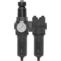 Manual Drain Filter, Regulator & Coalescing Filter with Metal Bowl Modulair 400, 1/4" NPT, 200 psi, 9.1 fl. oz. Capacity Superchem Industries