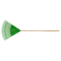 Fan Rake, 24" Blade, 26 Tines, Hardwood Handle, Plastic Blade Superchem Industries