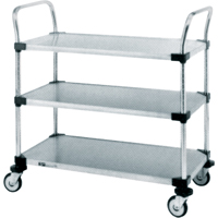 Standard-Duty Utility Carts, 2 Tiers, 24" W x 39" H x 24" D, 500 lbs. Capacity Superchem Industries
