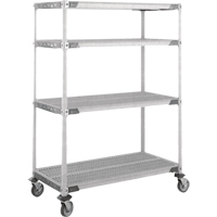 Chariot MetroMax i sur roulettes &agrave; tige, 4 tiers, 18" x 69" x 36", Capacit&eacute; 900 lb Superchem Industries