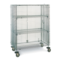 Wire Shelf Cart, Chrome Plated, 21-1/2" x 68-1/2" x 40", 500 lbs. Capacity Superchem Industries
