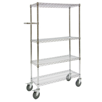 Push Cart, Chrome Plated, 30" x 60" x 14", 800 lbs. Capacity Superchem Industries