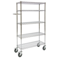 Push Cart, Chrome Plated, 30' x 60" x 14", 800 lbs. Capacity Superchem Industries