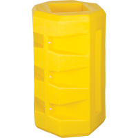 Column Protectors, 18-1/4" x 18-1/4" Inside Opening, 30" L x 30" W x 38-1/2" H, Yellow Superchem Industries