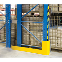 Racking Aisle Protectors, 3" W x 50" L x 16" H, Safety Yellow Superchem Industries