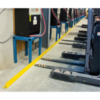 Floor Angle Guard Rails, Steel, 48" L x 5" H, Yellow Superchem Industries