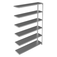 Shelving Unit, Galvanized Steel, Slotted Angle, 300 lbs. Capacity, 48" W x 72" H x 12" D Superchem Industries
