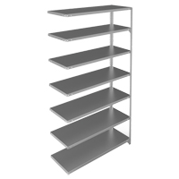 &eacute;l&eacute;ment de rayonnage, Acier galvanis&eacute;, Montant &agrave; fente, Capacit&eacute; 275 lb, 48" la x 84" h x 18" p Superchem Industries