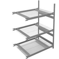 &eacute;tag&egrave;re de grande largeur, Acier, Sans boulons, Capacit&eacute; 1340 lb, 42" la x 60" h x 32" p Superchem Industries