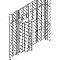 Standard-Duty Wire Mesh Partition Swing Door, 3' W x 7' H Superchem Industries