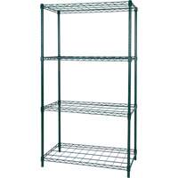 Rayonnage &agrave; tablette pour s&eacute;chage, 4 Tablettes, 36" la x 63" h x 18" p Superchem Industries