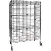 Security Cart, Chrome Plated, 48" x 69" x 24", 500 lbs. Capacity Superchem Industries