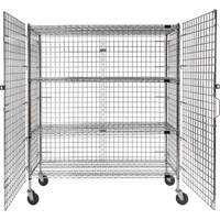 Security Cart, Chrome Plated, 60" x 69" x 24", 500 lbs. Capacity Superchem Industries