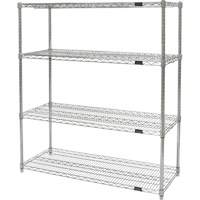 &eacute;tag&egrave;res robustes en treillis chromat&eacute;, Tiers 4, 30" la x 54" h x 14" p Superchem Industries
