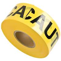 Barricade Tape, English, 3" W x 1000' L, 3 mils, Black on Yellow Superchem Industries