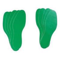 Floor Marking Labels, Footprint, 12" L x 3.75" W, Green, Vinyl Superchem Industries