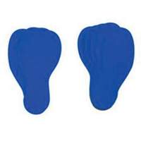 Floor Marking Labels, Footprint, 12" L x 3.75" W, Blue, Vinyl Superchem Industries