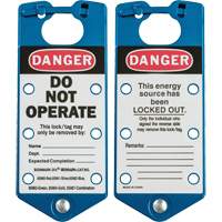Labeled Lockout Hasps, Blue Superchem Industries