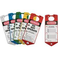 Labeled Lockout Hasps, Blue/Green/Red/Silver/Yellow Superchem Industries