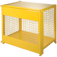 Gas Cylinder Cabinets, 6 Cylinder Capacity, 44" W x 30" D x 37" H, Yellow Superchem Industries