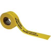 Barricade Tape, Bilingual, 3" W x 1000' L, 3.5 mils, Black on Yellow Superchem Industries