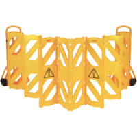 Portable Mobile Barriers, 13' L, Plastic, Yellow Superchem Industries