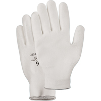 White Knit Palm Coated Gloves, Size Small/7, Polyurethane Coated, HPPE Shell, EN 388 Level 2 Superchem Industries