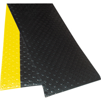 Tapis &agrave; surface &agrave; bulles Sof-Tred No 417 avec Dyna-Shield, &agrave; bulles, 3' x 12' x 1/2", Noir/Jaune, PVC Superchem Industries
