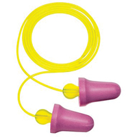 Bouchons d'oreilles en mousse sans contact E-A-R, Paire - Sac en poly, Avec cordon Superchem Industries