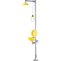 Combinaison de douche oculaire/faciale a/couvercle Superchem Industries