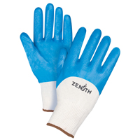 Seamless-Knit Medium-Weight Coated Gloves, 9/Large, Nitrile Coating, 13 Gauge, Cotton Shell Superchem Industries