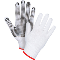 Dotted String Knit Gloves, Poly/Cotton, Single Sided, 7 Gauge, Small Superchem Industries