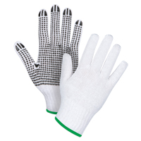 Dotted String Knit Gloves, Poly/Cotton, Single Sided, 7 Gauge, Medium Superchem Industries