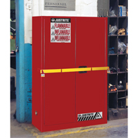 High Security Flammables Safety Cabinet with Steel Bar, 45 gal., 2 Shelves Superchem Industries