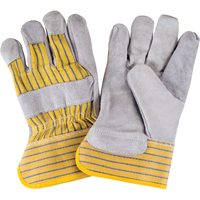 Gants d'ajusteur de premi&egrave;re qualit&eacute;, Grand, Paume en Cuir de vache refendu, Doublure en Coton Superchem Industries