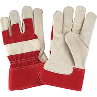 Premium Dry-Palm Fitters Gloves, Large, Grain Cowhide Palm, Cotton Inner Lining Superchem Industries