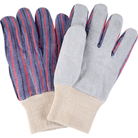 Gants de travail d'usage standard, Grand, Paume en Cuir de vache refendu Superchem Industries