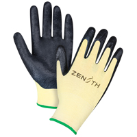Gants r&eacute;sistants &agrave; la coupe avec prise sup&eacute;rieure, Taille Moyen/8, Calibre 13, Rev&ecirc;tement Mousse de nitrile, Enveloppe en Aramide, ANSI/ISEA 105 niveau 3/EN 388 niveau 5 Superchem Industries