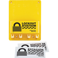 Compact Lockout Station, None Padlocks, 4 Padlock Capacity, Padlocks Not Included Superchem Industries