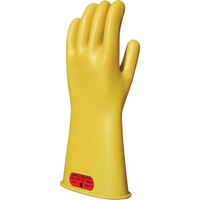 Yellow Natural Rubber Insulating Gloves, ASTM Class 0, Size 8, 11" L Superchem Industries
