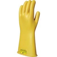 Yellow Natural Rubber Insulating Gloves, ASTM Class 2, Size 8, 16" L Superchem Industries