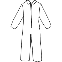 Pyrolon&reg; Plus 2 Disposable FR Coveralls, Small, Blue, FR Treated Fabric Superchem Industries